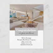 Gefeliciteerd met je nieuwe huis foto ansichtkaart briefkaart (Voorkant)