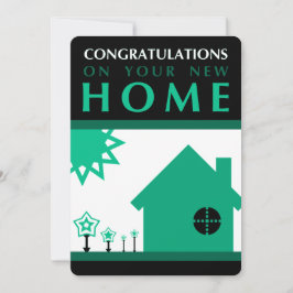 Gefeliciteerd met je nieuwe huis (groene vormen)