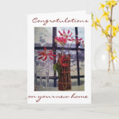 GEFELICITEERD MET JE NIEUWE HUIS KAART (Gele Bloem)