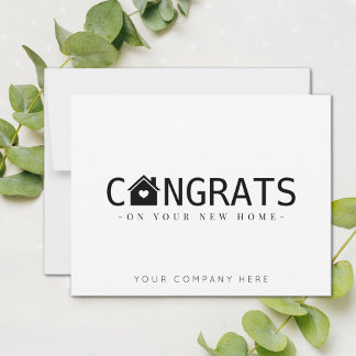Gefeliciteerd met je nieuwe huis kaart