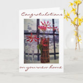 GEFELICITEERD MET JE NIEUWE HUIS KAART (Gele Bloem)