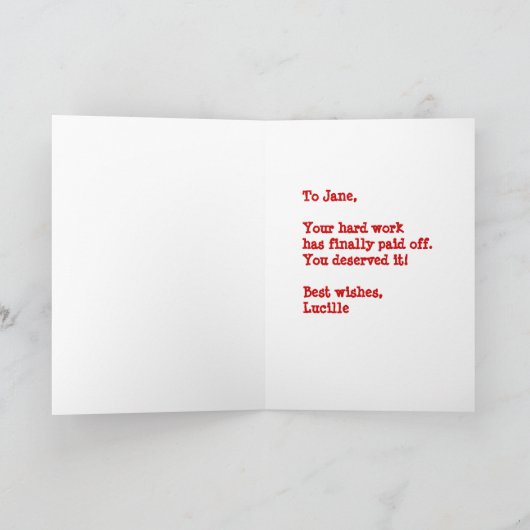 Gefeliciteerd met je nieuwe Kaart (Binnen)