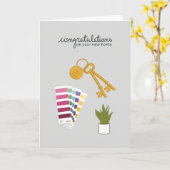 Gefeliciteerd met je nieuwe Kaart thuis (Gele Bloem)