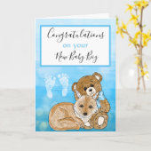 Gefeliciteerd met je nieuwe kinderpas kaart (Gele Bloem)