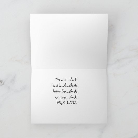 Gefeliciteerd met je nieuwe kitten kaart (Binnen)