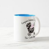 Gefeliciteerd met je nieuwe kleine prinses! tweekleurige koffiemok (Voorkant rechts)