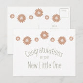 Gefeliciteerd met je nieuwe kleintje briefkaart (Voorkant / Achterkant)