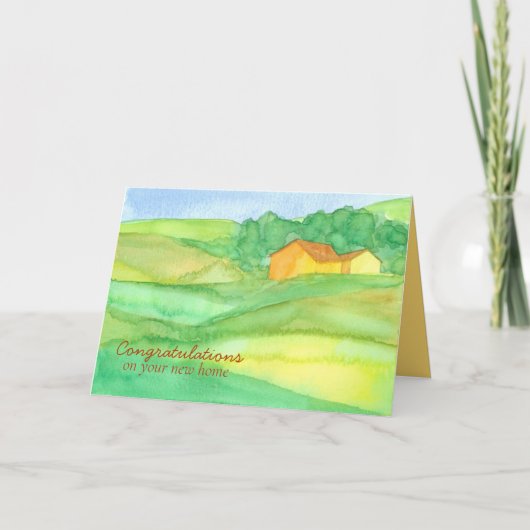 Gefeliciteerd met je nieuwe landhuis kaart (Voorkant)