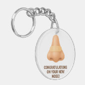 Gefeliciteerd met je nieuwe neus sleutelhanger (Voorkant Links)