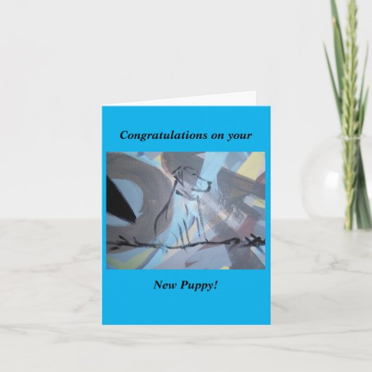 Gefeliciteerd met je nieuwe Pup Blank Kaart (Voorkant)