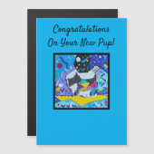 Gefeliciteerd met je nieuwe pup! Magnetische kaart (Voorkant / Achterkant)
