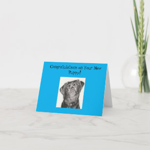 Gefeliciteerd Met Je Nieuwe Pup! Wenskaart Kaart