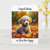 Gefeliciteerd met je nieuwe puppy kaart (Gele Bloem)