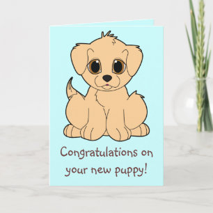 Gefeliciteerd met je nieuwe puppy kaart