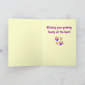 Gefeliciteerd met je nieuwe puppy kaart (Binnen)