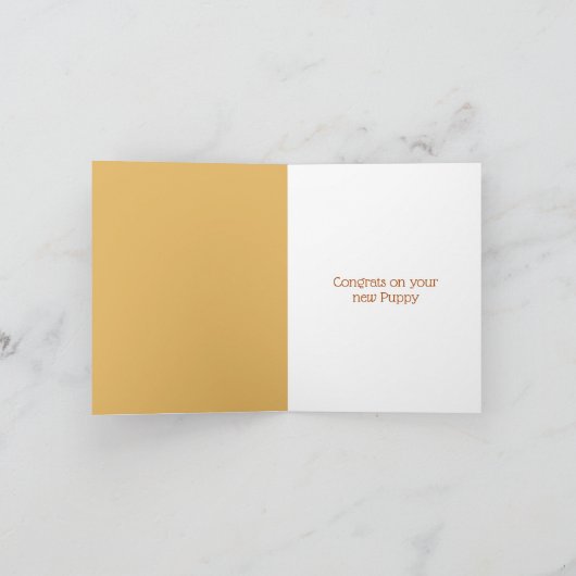 Gefeliciteerd met je nieuwe puppy! kaart (Binnen)