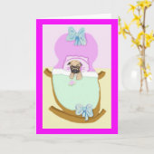 Gefeliciteerd met je nieuwe puppy!! kaart (Gele Bloem)