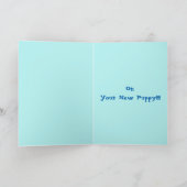 Gefeliciteerd met je nieuwe puppy kaart (Binnen)