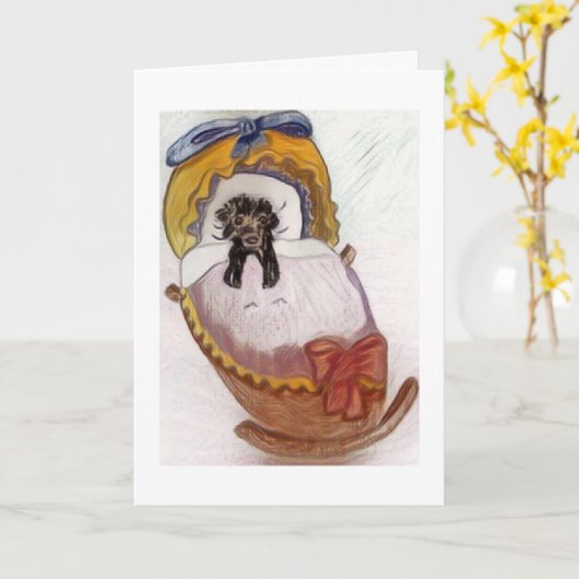 Gefeliciteerd met je nieuwe puppy kaart (Gele Bloem)