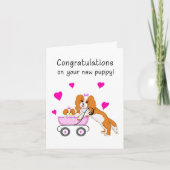 Gefeliciteerd met je nieuwe puppy kaart (Voorkant)
