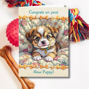 Gefeliciteerd met je nieuwe puppy kaart
