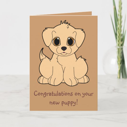 Gefeliciteerd met je nieuwe puppy kaart (Voorkant)