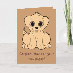 Gefeliciteerd met je nieuwe puppy kaart