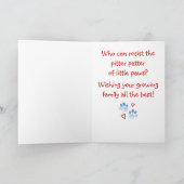 Gefeliciteerd met je nieuwe puppy kaart (Binnen)