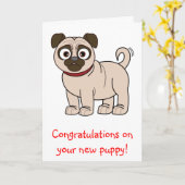 Gefeliciteerd met je nieuwe puppy kaart (Gele Bloem)