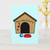 Gefeliciteerd met je nieuwe puppy met hondenhok kaart (Gele Bloem)