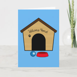 Gefeliciteerd met je nieuwe puppy met hondenhok kaart