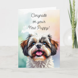 Gefeliciteerd met je nieuwe puppy | Shih Tzu Kaart