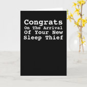 Gefeliciteerd met je nieuwe slaapdief kaart (Gele Bloem)