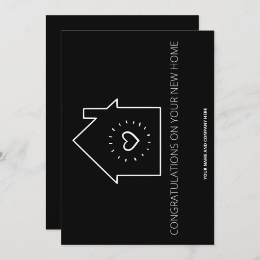 Gefeliciteerd met je nieuwe startpunt bedankkaart (Voorkant / Achterkant)