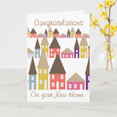 Gefeliciteerd met je nieuwe thuis kaart (Gele Bloem)