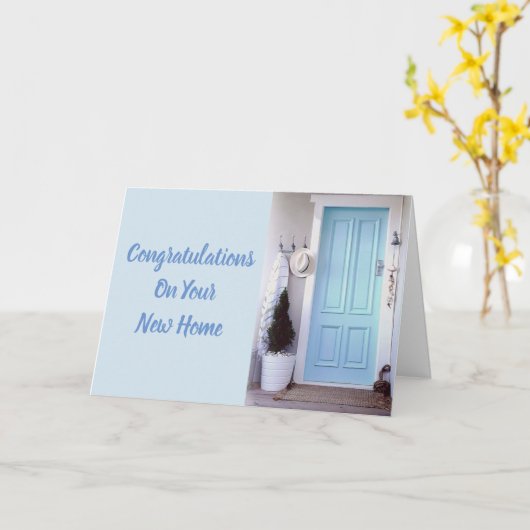 GEFELICITEERD MET JE ***NIEUWE THUIS*** KAART (Gele Bloem)