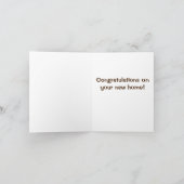 Gefeliciteerd met je nieuwe thuis kaart (Binnen)