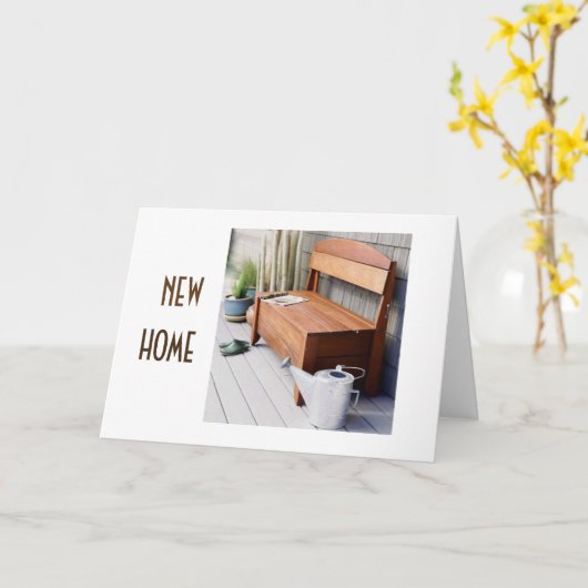 GEFELICITEERD MET JE "NIEUWE THUIS" KAART (Gele Bloem)