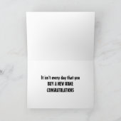 **GEFELICITEERD MET JE NIEUWE THUIS** KAART (Binnen)