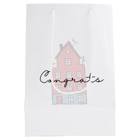 Gefeliciteerd met je nieuwe thuiscadetas medium cadeauzakje (Achterkant)