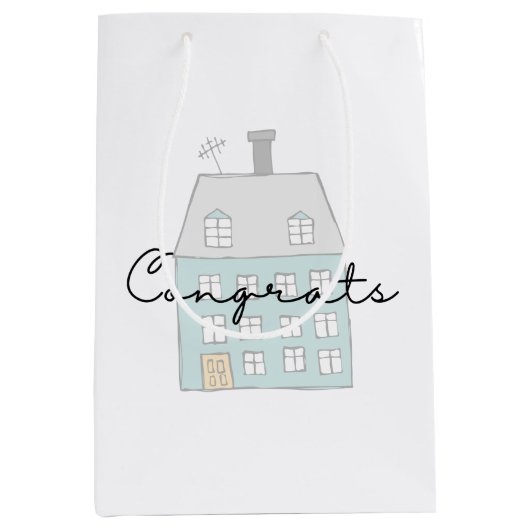 Gefeliciteerd met je nieuwe thuiscadetas medium cadeauzakje (Voorkant)