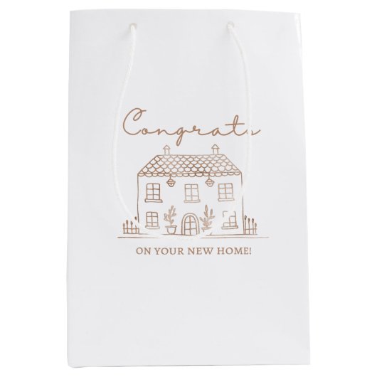 Gefeliciteerd met je nieuwe thuiscadetas medium cadeauzakje (Voorkant)