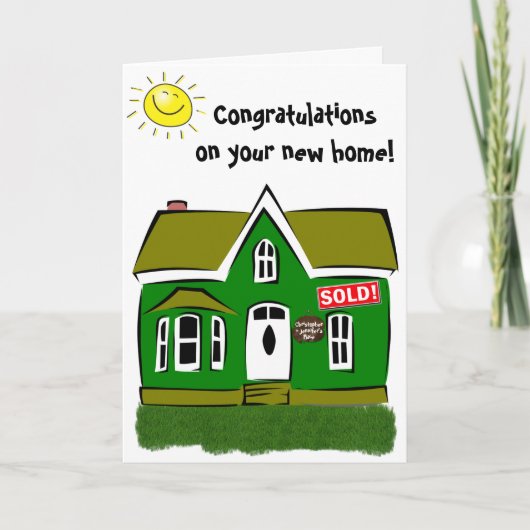 Gefeliciteerd met je nieuwe thuisKaart Kaart (Voorkant)