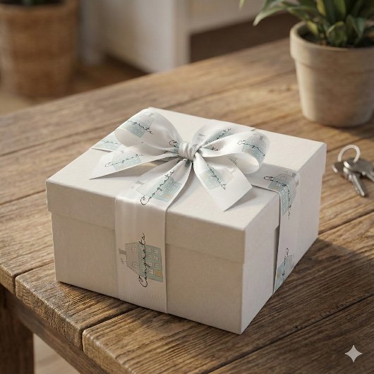 Gefeliciteerd met je nieuwe thuislint satijnen lint