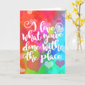 Gefeliciteerd met je nieuwe typografie kaart (Gele Bloem)