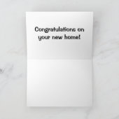 Gefeliciteerd met je nieuwe wenskaart kaart (Binnen)