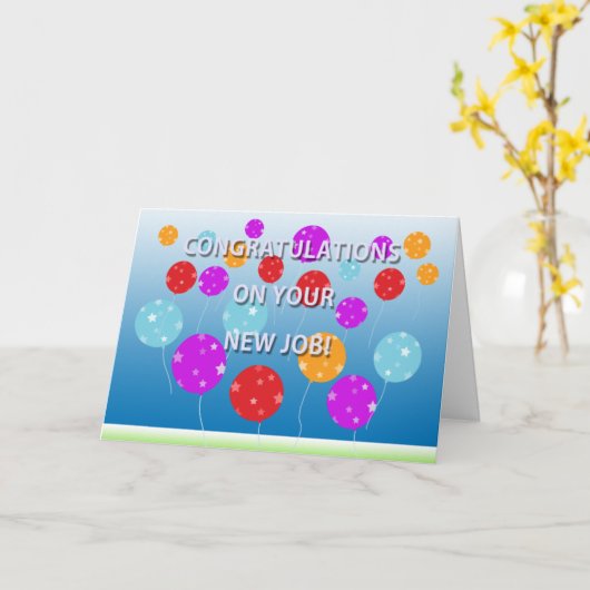 Gefeliciteerd met je nieuwe werkkaart kaart (Gele Bloem)