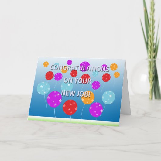 Gefeliciteerd met je nieuwe werkkaart kaart (Voorkant)