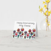 Gefeliciteerd met je nuchtere verjaardag nuchtere  kaart (Gele Bloem)