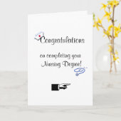 Gefeliciteerd met je Nursing Degree-Humor Kaart (Gele Bloem)